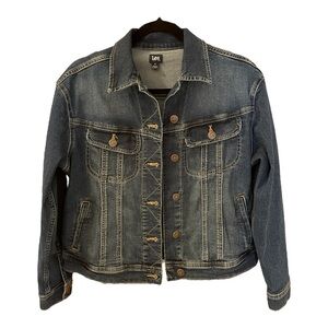 Lee Classic Denim Jacket, Size S, Dark Blue Faded Wash, Classic and "Broken-In".